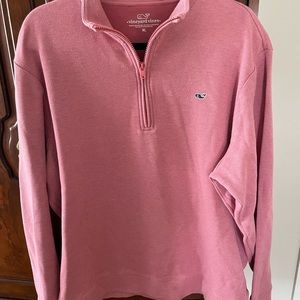 Vineyard vines Men’s XL quarter zip long sleeve shirt  salmon color